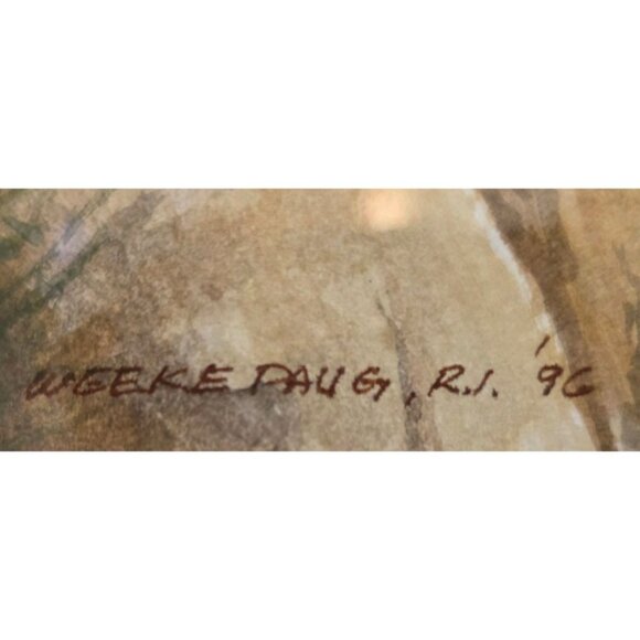 Framed Coastal Watercolor Landscape Painting By Ballman - Picture 4 of 7